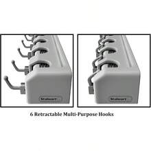 Stalwart Wall Organizer With Adjustable Slots And Hooks WallMounted Tool And Broom Holder Organization And Storage For The Kitchen And Garage By