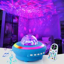 1 Stück RGB Magie 7-Farben Flockung Nachtlicht, Aurora Projektor, kabellose Bluetooth-Lautsprecher und USB-Musikplayer, 2600mAh wiederaufladbare Batterie, Heimkino, Decke, Raumdekorationslampe, Weihnachtsgeschenk, Valentinstag-Geschenk, Camping, Hochzeitsdekoration, Halloween, Weihnachtsdekoration