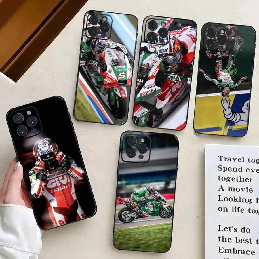 1PC Johann  Z-Zarco Phone Case TPU Soft Silicone for Shockproof Cover Covercompatible with   16 15 14 13 12 11 X XR Plus Pro Max Plus,Covercompatible with  17 Hülle, 17 pro Hülle, 17 promax Hülle