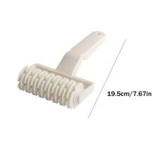 格子面团切刀擀面杖，糕点轮装饰切刀和切片器，饼干、披萨、面包、派烘焙工具，家庭烘焙厨房小工具 - 彩色 - 查看 2