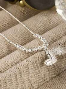 1 collar de lujo exquisito de amor para mujer, de plata esterlina, con cadena de suéter de plata rota, accesorios de collar de diseño de nicho de alta gama y de lujo ligero - collar de amor - Ver 10