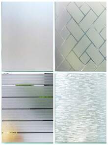 Frosted Window Privacy Film - Non Adhesive Static Cling Glass Stickers Sun UV Blocking Heat Control Door Covering Decals For Home Office - Multicolor - View 1
