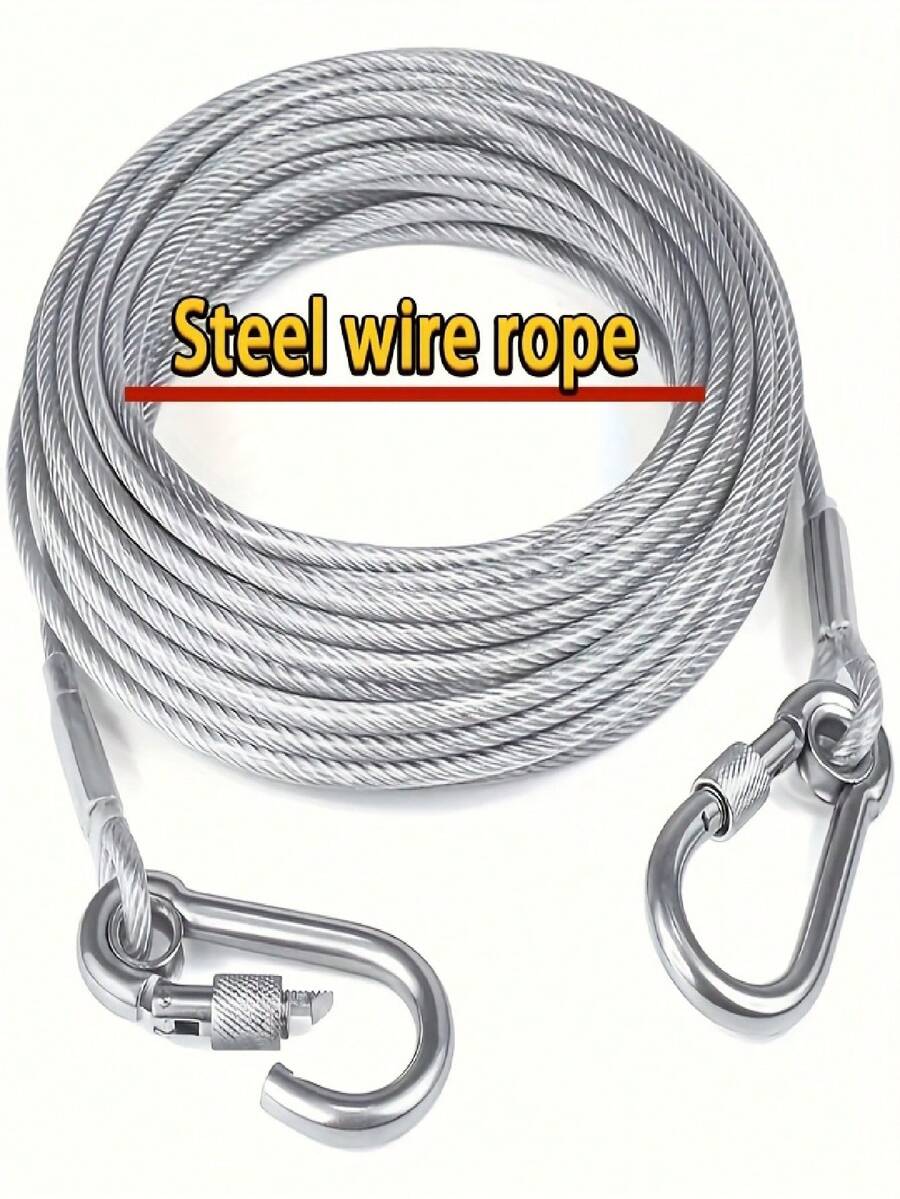 一套不锈钢晾衣绳，便携式免钻孔伸缩室内/室外阳台浴室露营宿舍适用，防锈耐用，抗风承重，用途广泛，节省空间，易于安装，经久耐用，室内外皆宜。