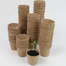 Seed Trays 96 Pcs 8 Cm Paper Cups Plant Pots Seed Round Seedling Pots For Growing Vegetables,Herb, Flower - 預設 - 查看 1