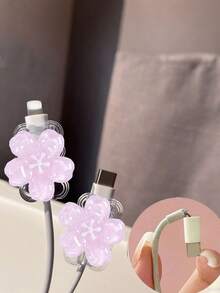 Ladekopf Schutzhülle Kabel Schutz Kabel Schutz Set, TPU Kabel Schutz Draht Schutz Zubehör ohne Batterie kompatibel mit Apple Telefon Datenkabel Schutz Set Ladegerät Schutz Essenzielles Datenkabel Essenzielles Handy Zubehör