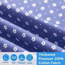 Delantales de cocina para mujeres y hombres con 2 bolsillos Delantal para cocina - Azul floral - Ver 3