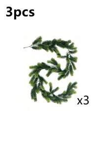 1/2/3 件，70.86 英寸/5.9 英尺，渐变绿松针人造圣诞花环，塑料圣诞树叶藤，适用于圣诞派对、婚礼、家居装饰、冬季餐桌中心装饰、窗户和楼梯悬挂装饰 - 漸變綠 - 查看 10