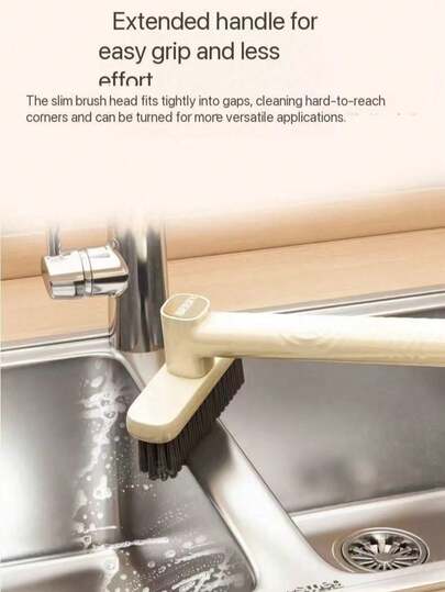 Escova giratória multifuncional para cozinha e varanda, nova, sem pontos cegos, para banheiro, banheiro, canto da casa, limpeza de pisos