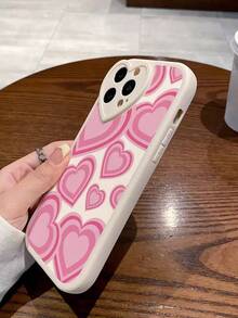 Valentines 1pc Heart-Shaped Leather TPU Protective Phone Case Compatible With  11, 13, 14, 15, 15 Pro, 15 Pro Max,  16, 16 Pro, 16 Plus, 16 Pro Max Waterproof Shockproof Anti-Fall Scratch Resistant - 1pc - View 2