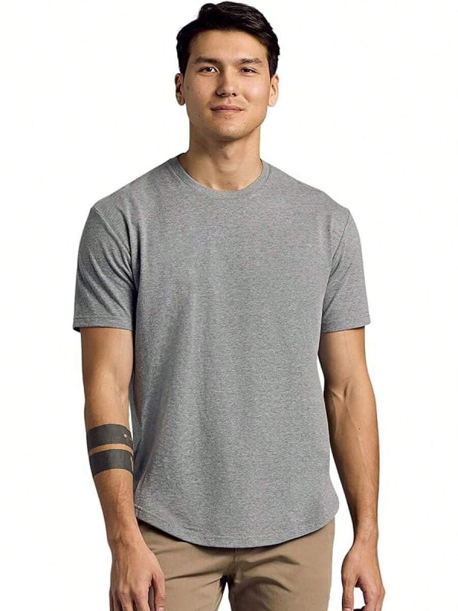 Mens T-Shirts – Curved Hem Tee Mens, Hipster Shirts For Men, Long Tail T Shirts For Man, Drop Cut Lounge/Sleephalloween - 希瑟.格雷 - 查看 1
