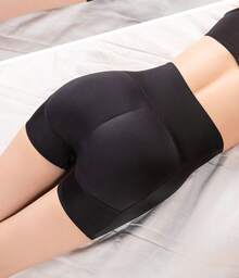 Padded Waist Shorts Shape And Lift The Butt - 黑色 - 查看 5