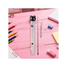 1 pieza Adorable regla de 15 cm con pompones, regla linda con línea de onda con 4 opciones de estilo (Regla con pompones rosa, Regla con pompones caqui, Regla con pompones negra, Regla con pompones beige)