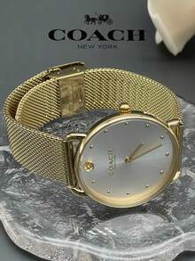 Coach Elliot Silver Dial/Gold-Tone Women's Watch - Gold - View 5