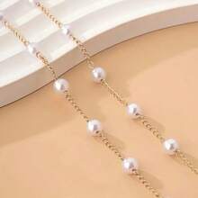 1pc Necklace + 1pc Bracelet, Faux Pearl, Suitable For Daily Occasions, Valentine's Day Gift, Mother's Day Gift, And Gift For Family