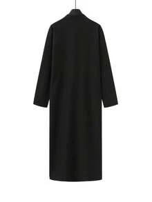 Muslim Men's Thobes Long-Sleeved Stand-Up Collar Embroidered Loose Saudi Arabian Men's Traditional Clothing Suitable For Daily Outings Festival Parties Ramadan Gifts Islamic Men's Clothing - Black - View 6