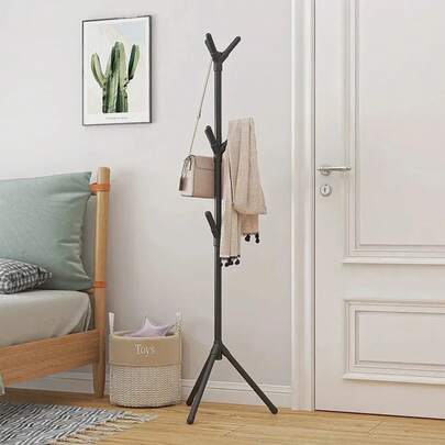 Light Clothes Rack, Simple Floor Standing Clothes Hanger, Bedroom Hanging Clothes Hanger, Single Pole Hat Rack