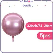 Oversized 4D Foil Balloons, Large Wedding Balloons, Outdoor Decorative Balloons, Multiple Colors, Suitable For Wedding Venue Decoration, Birthday Decoration, Indoor And Outdoor Arrangement, House Decoration, Valentine's Day Decoration, Proposal Background Decoration, Photography Props, Giant Balloons - Multicolor - View 39