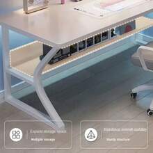 80 Cm Computer Desk, Gaming Desk, Writing Desk, Office Table, PC Desk For Students, Extra Large Modern Ergonomic Table Workstation For The Home Office - trắng - Xem 8