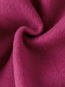 2 件套女婴优雅可爱保暖内衬长袖夹克 + 套头衫连衣裙套装，秋冬 - 玫紅色 - 查看 4