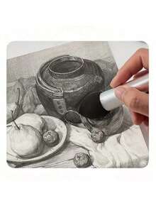 3/6pcs Washable Sketch Sponge Brushes, For Sketching, Drawing, Pastel, Highlighting Gray Details, Blending, Smudging And Erasing - Sets - View 7