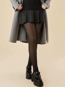 Colanți negri pentru femei, toamnă/iarnă, cu căptușeală din lână, eleganți și sexy, care controlează abdomenul, care stau la locul lor, perfecți pentru acasă, purtare zilnică și ținută de birou, șosete pentru femei