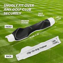 Clip - On Grip Trainer, Swing Training Aid Improving Proper Hand Positioning - Đen + trắng - Xem 3