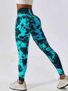 Women Sports Leggings - 淺綠 - 查看 2