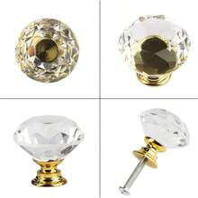 15 piezas Perilla de cajn, Perillas de Puerta Redonda de Cristal para los perillas de cajn de Vidrio del gabinete de Cocina Moderna Oro - Oro - Ver 4
