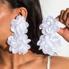 1pc Fresh Multi-Colored Flower Earrings For Women, Gentle Wind Simulation Flower Earrings, Spring And Summer French Niche Earrings, High-End Sense - 27843-6-黃色 - 查看 4