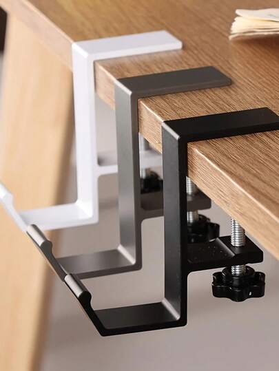 Gancho ajustable para escritorio - Alta capacidad de carga, duradero, almacenamiento multifuncional para mochilas, botellas de agua - Instalación fácil, elegante en negro, gris, blanco