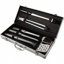 KUHN RIKON Pinzas para Barbacoa, Acero Inoxidable - Juego de herramientas de 5 piezas con estuche - Ver 12