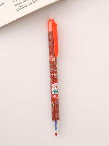 8/12 pezzi Penne cancellabili con stampa natalizia per studenti, regali di cancelleria natalizia di alta qualità, penne a punta sferica con funzione di cancellazione magica