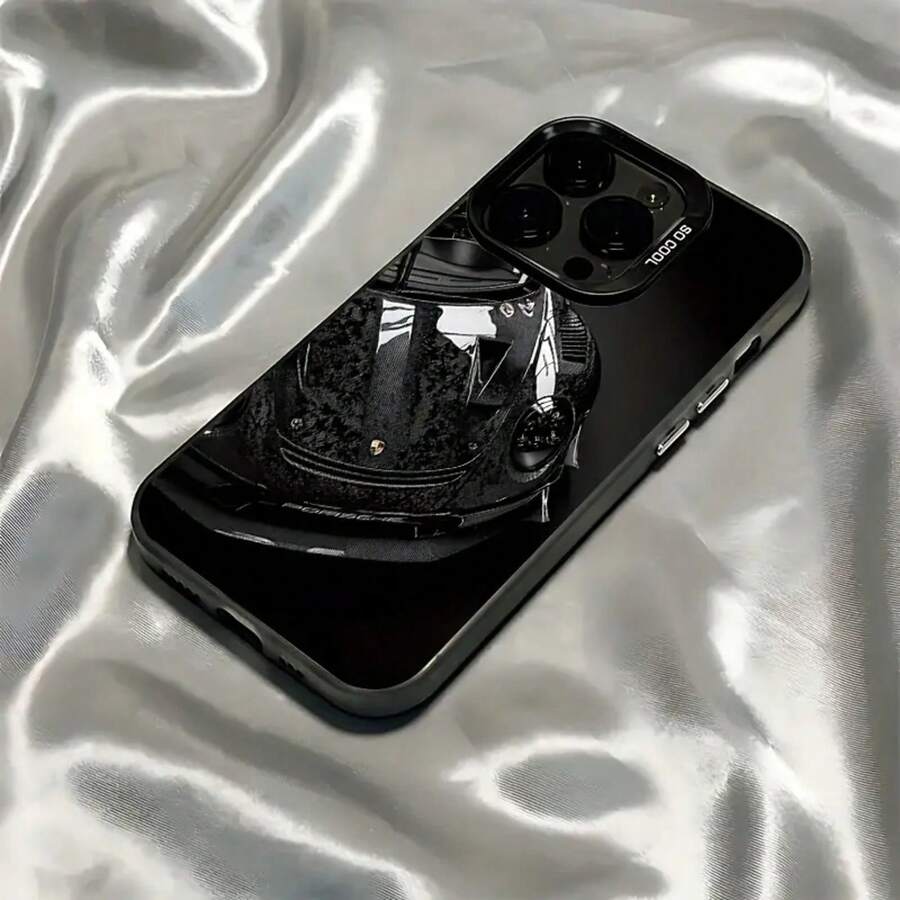 Funda para teléfono - Funda para teléfono con un diseño de coche deportivo lujoso, específicamente con el patrón de letras P-P-, compatible con los modelos de 17, 16E, 16, 15, 14, 13, 12, 11 Mini Pro Max Air X XR XSMAX 8 7 Plus, hecha de material mate con diseño anti-caída. - Colores mixtos - Ver 1