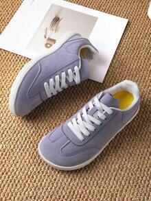 Flat Versatile Retro Shoes, New Soft Bottom Casual Commuting Mint Mango Durable Wide Sole Flat Walking Shoes, Casual Sneakers