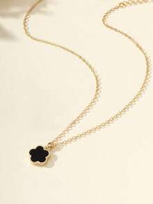 قلادة ربيع رباعي الأوراق الحظ قطعة واحدة، مجوهرات للنساء من الفضة الإسترليني عيار 925، قلادة ترقيق رومانسية، هدايا مجوهرات فاخرة للفتيات للاستخدام اليومي والمواعدة والديكور