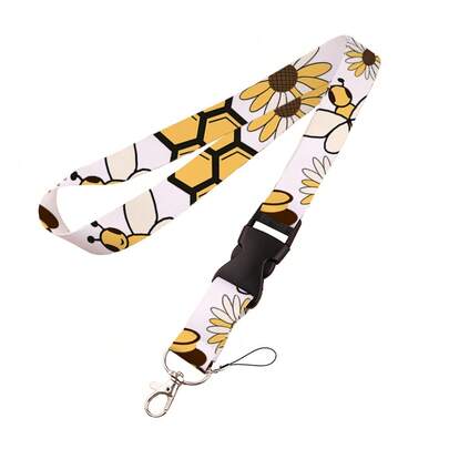 Butterfly Series Phone Lanyard, Bus/Meal Card Polyester Strap, Anti-Lost Work ID, Couples/Holiday Gift