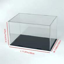 Removable, Acrylic Display Cabinet, Plastic Collectible Display Case, Protective Storage Box For Models, Suitable For Display And Collection, Elegant Storage Box For Home And Retail - Black - View 16