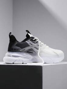 WARRIOR Casual Men's Shoes, Comfortable & Versatile Slip-On, Contrast Color Flat Casual Walking Sneakers, Lace-Up Soft Bottom Casual Shoes, Low-Top Outdoor Flat Shoes, Round Toe Low Heel Non-Slip Solid Color Soft Bottom Hiking Shoes, Men's Low-Top Leather Sports Skateboard Shoes