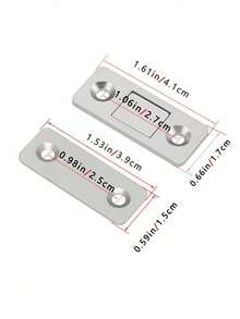 1 paire de serrures de porte de placard magnétiques ultra-fines et invisibles, convenant aux tiroirs, armoires et portes coulissantes, sans perçage nécessaire, force magnétique puissante