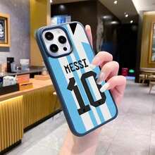 1 Football Player With Messi's Number 10 Letter | Magfase Magnetic TPU Frosted All Inclusive Durable Compatible With IPhone17/17pro/17promax/Air/16/16pro/16promax/16plus/15/15pro/15promax/15plus/14/14pro/14promax/14plus/13/13pro/13promax/12/12pro/12promax/11promax/11pro/11/X/Xs/Xsmax Protective Case2025 - 藍色 - 查看 2