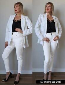 Women's Fleece Lined Jeans Winter Thermal Denim Jeggings Skinny High Waisted Stretch Warm Leggingshalloween - C 亮白 - 查看 6