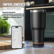 Vaso Térmico 900 Ml Con Bocina Bluetooth Kbod Rad-20431 - Rosa - Ver 3