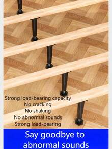 2 piezas Soporte de pie de cama - Varillas de soporte de plástico en forma de T - Patas de cama ajustables, conector de patas de sofá, gabinete - Capacidad de carga fuerte, estable, sin ruido anormal - Adecuado para tableros de cama, sofás, escritorios de oficina, mesas de café, escritorios, etc. - Artículos esenciales para el hogar. Herramienta de reparación de camas antiguas.