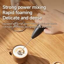 1pc Electric Mini Milk Frother, Powered By 2 AA Batteries (Not Included), Electric Milk Frother, Kitchen & Dining Small Tool Mixer, Handheld Coffee & Home Baking Milk Foam Maker, Electric Milk Frother Wand, Household Micro Electric Milk Frother, Handheld Milk Frother - Multicolor - View 10