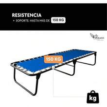 PEGASO Catre Camastro de Lona Reforzada, Resistente y Duradero, Ideal Playa, Camping, 182x65x34 (Mod KSL-Gris) - REY - Ver 4