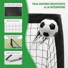 LENGSIDA Porteria Futbol, Juego de 2 Porteras de Fútbol para Plegables, Acero, Fibra de Vidrio, Oxford y Poliéster, Montaje Rápido - Negro - Ver 4