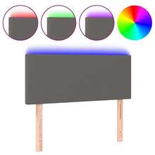 Testiera Grigio a LED 90x5x78/88 cm