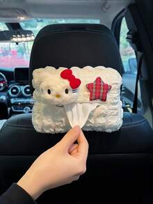 Sanrio Pudełko na chusteczki do samochodu Sanrio Hello Kitty; Pudełko na chusteczki do samochodu do dekoracji wnętrz; Urocza torebka na chusteczki z motywem kreskówek; Wiszący zagłówek samochodowy; Poduszka na szyję; Oddychająca poduszka na szyję do samochodu; Akcesoria do wnętrz