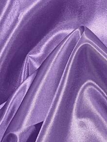 1 Stück Seidiger Satin Stoff, geeignet für Hochzeitsdekoration Tischdecke, DIY Kleid, Mode Hintergrund, Basteln - hellviolett - Übersicht 8
