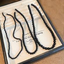 1pc Minimalist Vintage Red Beaded Necklace, Elegant Choker Necklace